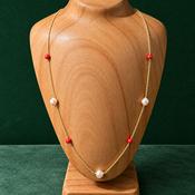 Coral &amp; Pearl Necklace - Caragh Jewellers image