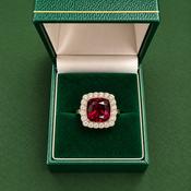 Garnet &amp; Diamond Ring - Caragh Jewellers image