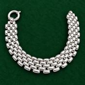 Silver Brick Style Bracelet - Caragh Jewellers image
