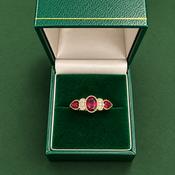 Garnet &amp; Diamond Ring - Caragh Jewellers image