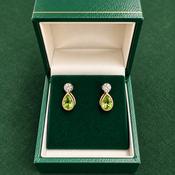 Peridot &amp; Diamond Earrings - Caragh Jewellers image