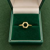 Gold Hexagon Ring - Caragh Jewellers image
