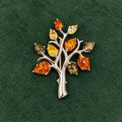 Amber Tree Brooch - Caragh Jewellers