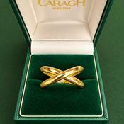 Gold Criss Cross Ring - Caragh Jewellers image