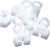 HOLD-OPEMN DEVICE FOTR T-RAIL, WHITE, 6 PIECES