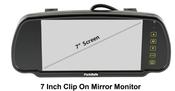 PARKSAFE 7'' Clip On/Roof Mount Mirror Monitor Parking Assistant