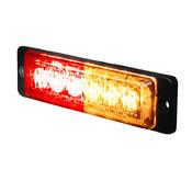 DURITE Vehicle Warning Light 3 Red &amp;amp; 3 Amber LED 12-24V