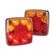 LED AUTOLAMPS 2pcs 12V Compact Combination Lamp - Stop/Tail/Indicator/Reflector - Twin pack blister image