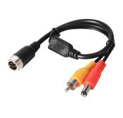 4 Pin Male to RCA Male IP CCTV Camera Extension Cable Adapter Converter for DVR Security Camera image