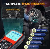 AUTEL MaxiTPMS TS508WF TPMS Relearn Tool Activate/Relearn All Sensors, Program MX-Sensors (315/433 MHz) image