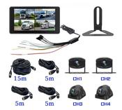 10.1 inch Touch Screen 4Channel 12/24V Monitor System with Night Vision Reverse Cameras image