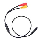Mini 4-Pin Male To Female Connector RCA CVBS Wire Signal Power Adapter Harness image