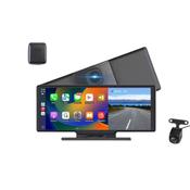 10-inch CarPlay Android Car Monitor 1080P with Dash Cam &amp;amp; Rearview Camera with Wifi GPS BT FM Transmitter USB