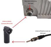 Car Radio Stereo Antenna apter Aerial Connector Converts DIN to Female 