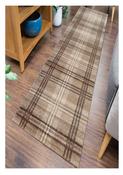 Glendale Tartan Runner Rug - Beige image