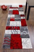 Primo Runner Rug - E335A - Grey/Red image
