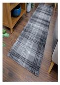 Glendale Tartan Runner Rug - Grey/Black image