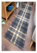 Glendale Tartan Runner Rug - Grey/Yellow image
