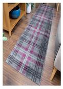 Glendale Tartan Runner Rug - Grey/Purple image