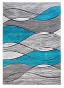 Impulse Waves Rug - Grey / Teal image