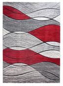 Impulse Waves Rug - Grey / Red image