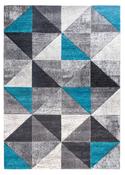 Impulse Triad Geometric Rug - Grey/Black/Teal image