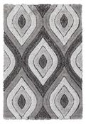 Luxus Teardrop - 3d Shaggy Rug - Grey image