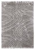Luxus Ripple - 3d Shaggy Rug - Grey image
