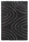 Luxus Ripple - 3D Shaggy Rug - Black image