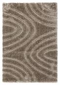 Luxus Ripple - 3d Shaggy Rug - Beige image