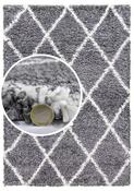 Fantasy Trellis Shaggy - Dark Grey / Cream image