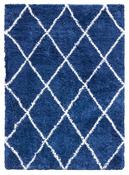 Fantasy Trellis Shaggy - Blue / Cream image