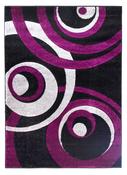 Vibe Circle Modern Rug - Black/Purple image