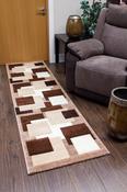 Tempo Squares Runner Rug - Brown/Beige image