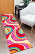 Candy Runner Rug - Swirls Multicoloured image