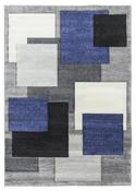 Tempo Squares Modern Rug - Navy Blue image