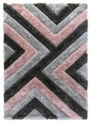 Luxus Cascade - 3d Shaggy Rug - Grey/Pink image