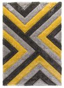 Luxus Cascade - 3D Shaggy Rug - Grey/Yellow image