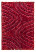 Luxus Ripple - 3d Shaggy Rug - Red image