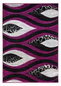 Vibe Flames Modern Rug - Grey &amp;amp; Purple image