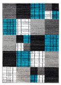 Vibe Squares Modern Rug - Teal &amp;amp; Grey image