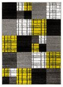Vibe Squares Modern Rug - Grey, Black &amp;amp; Yellow image
