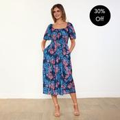 Ciara Dress (Navy Berry) image