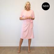 Rosa Knot Front Midi Dress (Blush Pink) image