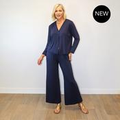Elena V-Neck Set (Navy) image