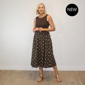 Amara Ribbed Dress (Brown Polka Dot) image