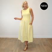 Amara Ribbed Dress (Lemon) image