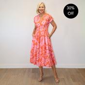 Kennedy Dress (Pink/Red Garden Print) image