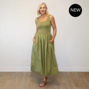 Willow Midi Dress (Olive) image