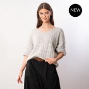 Anna V Neck Top (Grey)